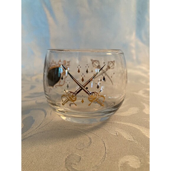 Vintage 60s Sherry Glasses 1960s Gold Black Mid Century Retro Mod Mad Men Bar - Picture 2 of 5